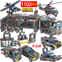 Military City Police Station Building Blocks Compatible WW2 City SWAT Team Truck Blocks Educational Children Toys Gifts 2024 - buy cheap