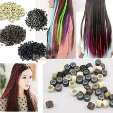 500pcs Silicone lined Micro Beads Hair Extension Tubes 5.0*3.0*3.0mm microrings tube beads aluminium hole 2024 - buy cheap