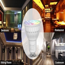 MiLight GU10 4W LED Lamp Light RGB+Warm White+White (RGB+CCT) LED Bulb Dimmable Spotlight Indoor Living Room AC86-265V 2024 - buy cheap