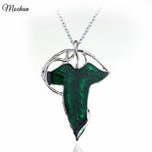 MQCHUN Movie Jewelry Lord Of The Elven Leaf Arwen Evenstar Alloy Pendant Elves Aragorn Green Leaves Gift For Man And Woman 2024 - buy cheap