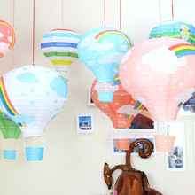 Ajp balão de papel decoração de aniversário, 1 peça, lanterna de ar quente, festa de aniversário, casamento, berçário, corredor, charme 2024 - compre barato