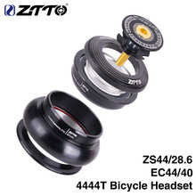 Ztto headset de bicicleta 4444t, headset de bicicleta de estrada 44mm zs44 cnc 1 1/8 "-1 1/2" 1/8 com garfo de tubo cônico interno sem fio ec44 2024 - compre barato