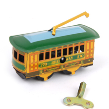 New Arrival Kid Vintage Tram Trolley Streetcar Tin Toy Collectible Gift with Wind Up Key Birthday Gift Baby Toys for Adult Child 2024 - buy cheap