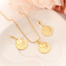 gold jewelry set chain women Bundesrepublik Deutschland  Coin souvenir gift girl 2024 - buy cheap