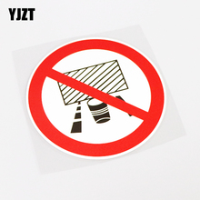 YJZT 13CM*13CM Personality Prohibit Stacked Goods Waterproof Car Sticker Decal PVC 13-0734 2024 - buy cheap