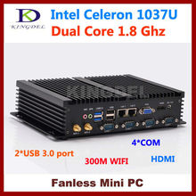 HDMI+VGA 1080P Industrial rugged Mini PC Intel Celeron 1037U 4GB RAM 32GB SSD Fanless Desktop Computer Windows 7 COM+USB 3.0 2024 - buy cheap