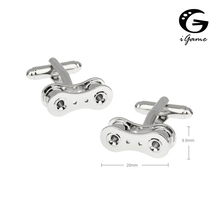 iGame New Arrival Bicycle Chain Cuff Links Silver Color Mechanics Design Quality Brass Material Shirt Cuflinks Free Shipping 2024 - buy cheap