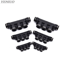 Black Air Pneumatic Fitting 5 Way One Touch 4mm to 12mm OD Hose Tube Push In 5 Port Gas Quick Fittings Connector Coupler 2024 - buy cheap