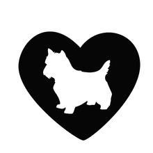 12x13cm Black/white Heart Yorkshire Terrier Animal Dog Car Stickers waterproof decals Car Styling Accessories Window Decor CL004 2024 - buy cheap