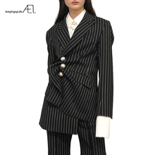AEL, жемчужная пуговица, необычный женский цельный костюм, имитация морщин, 2018, модная повседневная Высококачественная Женская куртка le smoking 2024 - купить недорого