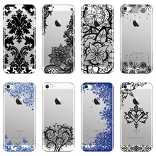 Phone Case For iPhone 5 5C 5S SE 4 4S Aesthetic Lace Sexy Flower Floral Luxury Soft Silicone Back Cover For Apple iPhone 4 5 S 2024 - buy cheap