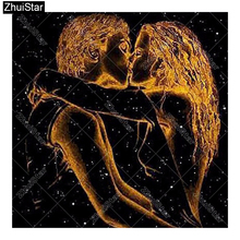 Full Square 5D DIY Diamond Painting "Dark Lovers" Embroidery Cross Stitch Mosaic Home Decor Gift  CJ3 2024 - buy cheap