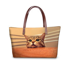 FORUDESIGNS 3D Animal Cat Dog Print Handbag for Women Casual Ladies Girls Travel  Tote Shoulder Bag Large Capacity Shopper Bags 2024 - buy cheap