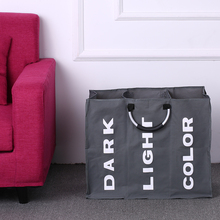 Органайзер, 3-секционная Большая складная корзина для белья из ткани Оксфорд, сумка для хранения грязной одежды, органайзер с ручками, корзины для хранения, коробка 2024 - купить недорого