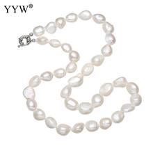 Fashion White Pearls Necklace For Women 8-9mm 100% Natural Freshwater Pearls Jewelry Wedding Long Boho Collier Wedding Gift 2024 - buy cheap