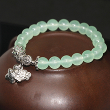 Free shipping high quality fashion bright green chalcedony stone jades women bracelet 8mm round stone beads jewelry 7.5inchB2041 2024 - buy cheap