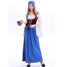 Традиционный немецкий костюм для женщин на Октоберфест, пивная униформа для девушек, Баварская Карнавальная вечеринка, маскарадный костюм для косплея 2024 - купить недорого