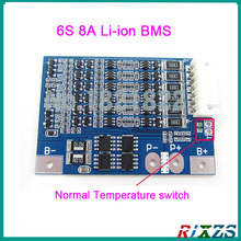 6 s 8A 22.2 v 25.2 v placa de proteção da bateria li-ion BMS PCM bms pcm com equilíbrio para LicoO2 Limn2O4 bateria li 2024 - compre barato