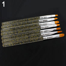 New Golden Silver 7Pcs  UV Gel Brushes Pen Nail Art Painting Drawing Brush tool Sets 5W2Q 7H66 BGP2 2024 - buy cheap