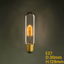 Ретро лампы Эдисона E27 220 V Винтаж лампы накаливания 25 W T10 лампа накаливания Edison лампа для подвесного светильника украшения теплый белый 2024 - купить недорого