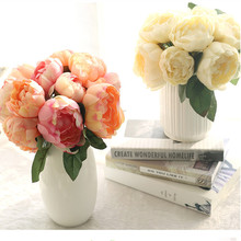 6 Heads Silk Rose Peony Artificial Flowers Bouquet Cheap Fake Flowers for Home Wedding Decoration Mariage Flores Dried Flower 2024 - buy cheap
