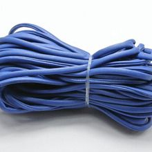Cordón de joyería de cuero sintético suave plano azul real de 32,8 pies 4X2mm 2023 - compra barato