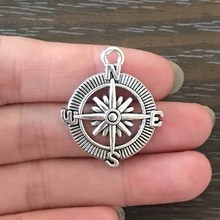 8PCS DIY Bohemian Nautical Compass Charm Zinc Alloy compass Pendant Charm for Bracelet Necklace Earrings Jewelry Making 2024 - buy cheap