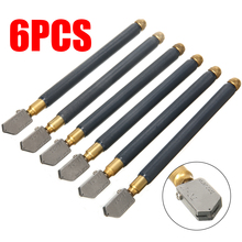 6pcs/set TC-17 Oil Glass Cutter Metal Handle Diamond Straight Head Glass Cutting Tool For Hand Tool Glass Cutting 2024 - buy cheap