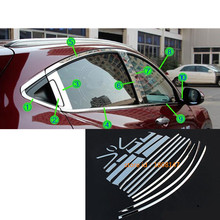 Panel embellecedor de tira de columna media para coche, pilar de guarnición de ventana de vidrio de acero para Honda HR-V HRV Vezel 2014 2015 2016 2017 2018 2024 - compra barato