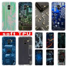 Technology Circuit board Case For Samsung Galaxy A12/A20/A51/A70/A20s/A21s/A32/A50/A50s/A42/A52/A72 5G A8 A7 A6 2018 Cover 2024 - buy cheap