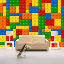 Пользовательские фото обои 3d Lego детская комната Спальня магазин игрушек Фоновые украшения детской комнаты нетканые Настенная Обои 2024 - купить недорого
