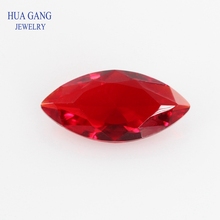 Red Marquise Shape Princess Cut Loose Glass Beads Synthetic Gems For Jewelry Size 1.5x3~10x20mm Free Shipping 2024 - buy cheap