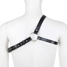 BD/SM Men PU Leather Body Chest Harness Wear, One-shoulder Strap Clubwear,Muscle Harnesses Belt ,Punk Lingerie Adult Sex Toys 2024 - buy cheap