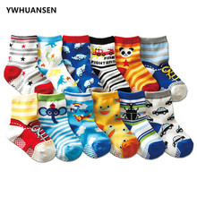 Нескользящие Детские носки YWHUANSEN для мальчиков и девочек 0-2 лет, Необычные нескользящие носки для новорожденных 2024 - купить недорого