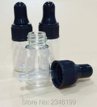 Botella de aceite esencial de vidrio de 3 ML, con grillo de Color negro y gotero de cabeza de plástico pequeños viales de aceite de muestra, 100 unids/lote 2024 - compra barato