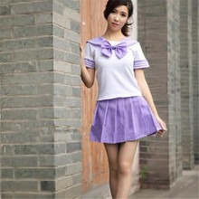Sexy Cosplay Lingerie Schoolgirl Student Uniform Costumes Outfit Sets Snap Crotch Romper with Mini Pleated Skirt A723 2024 - buy cheap