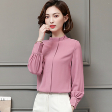 KMETRAM Women's Shirt Vintage Chiffon Black Blouse Fashion Woman Blouses 2020 Ladies Tops Korean Shirts Camisas Mujer MY2562 2024 - buy cheap