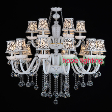 Modern crystal chandelier lighting european style with crystal lamp  glass arms lighting foyer home led crystal chandeliers 2024 - buy cheap