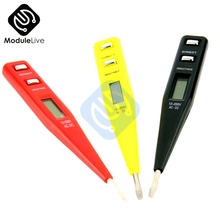 Caneta testadora de alerta de voltagem, detector de teste de sensor elétrico ac/dc sem contato com lcd, vermelho, amarelo, preto, calibrado 2024 - compre barato