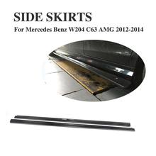 Carbon Fiber Side Skirt for Mercedes-Benz W204 C63 AMG 4dr 2008-2014 Auto Racing Car Side Bumper Skirts Bodykit 2024 - buy cheap