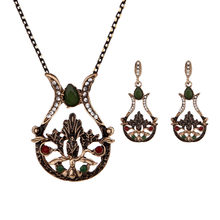 Bohemian ethnic personality creative party necklace & earring set for women hollow lotus female jewelry set 2024 - buy cheap