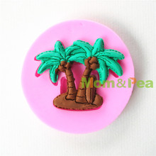 Mom&Pea 0679 Free Shipping Coconut Palm Shaped Silicone Mold Cake Decoration Fondant Cake 3D Mold 2024 - buy cheap