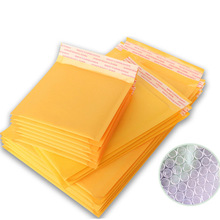 5Pc 11*13& 15*18cm Yellow Envelope With Bubble Mailing Bag Kraft Paper Envelopes Bags Mailers Padded Mini File Holder For Office 2024 - buy cheap