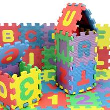 Tapete de brincar coloridos para crianças, 36 peças, quebra-cabeça de letras do alfabeto e numerais, para engatinhar 2024 - compre barato