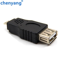 5pcs/lot USB 2.0 A Female To Micro USB B 5 Pin Male Plug OTG Host Adapter Converter Connector Black HY1292 2024 - buy cheap