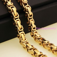 7"~40" 8mm Fashion Jewelry Trendy Byzantine Chain Men's 316L Stainless Steel Necklace Chain Mens Gold Chains Necklaces 2024 - buy cheap