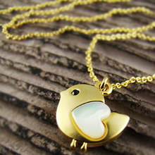 New fashion cute Heart Bird Pendant Necklace   Chain beauty christmas gift for girls Bijoux Fashion Jewelry 2024 - buy cheap