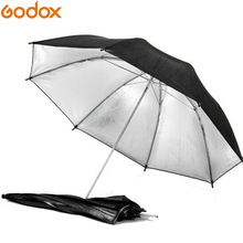 Gododx 43 "/110 см Профессиональный светоотражающий зонт для фотостудии черного и серебристого цвета 2024 - купить недорого