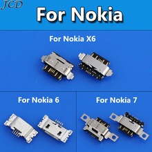 JCD 1 шт. для Nokia X6 6 7 Micro Usb зарядный порт Гнездо разъем док-станция для Nokia X6 TA-1099 6 TA-1000 TA-1003 7 зарядный разъем 2024 - купить недорого
