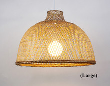 Luminária pendente rústica moderna de bambu, lâmpada led minimalista, grande e27, para varanda, sala e escadas, lhdd015 2024 - compre barato